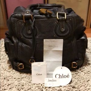 Brown leather Chloe hand bag